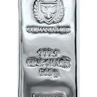 Lingotto argento 999/1000 da 500 g