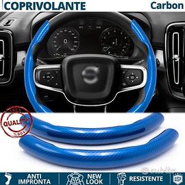 COPRIVOLANTE per VOLVO Effetto FIBRA CARBONIO Blu