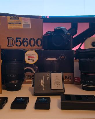 Nikon D5600 . Nikon 18-140mm,Jintu 85mm,5 batterie