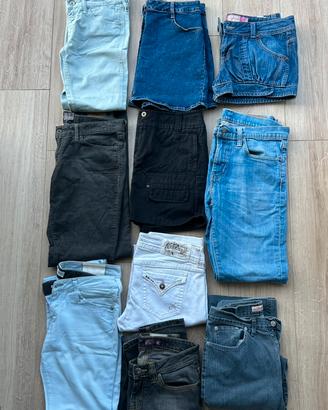 Lotto jeans e short di marca