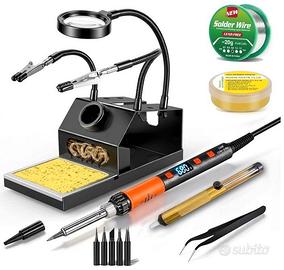 Kit Saldatore a Stagno 100W, Supporto Robusto Anti