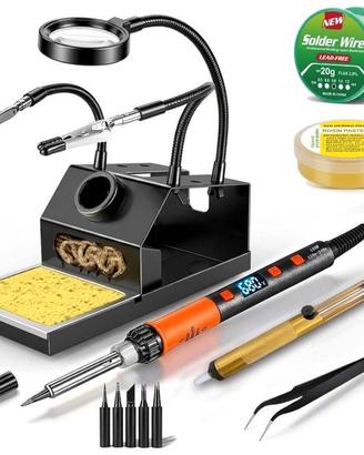 Kit Saldatore a Stagno 100W, Supporto Robusto Anti