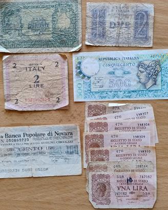 Banconote cartacee Italiane