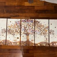 Quadro stampa Gustav Klimt 100x40 cm 5 Pezzi