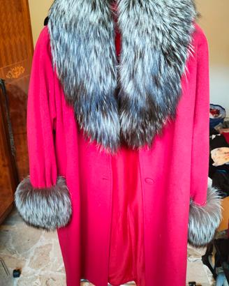 cappotto vintage in pura lana rosso