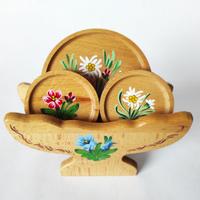 Set rustico di sottobicchieri in legno