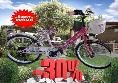 Bici bambina con cestino e cambio Shimano
