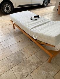 Letto singolo con rete motorizzata