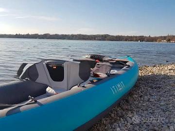 Kayak  canoa blue 3 posti con accessori