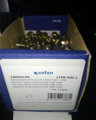 100xFASCETTE METALLICHE M-6 PER TUBO 12MM