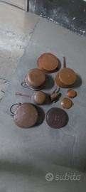 set pentole antiche di rame 