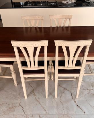 Tavolo da pranzo + 6 sedie sabatini made in italy