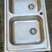 Lavello in acciaio due vasche