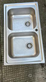 Lavello in acciaio due vasche