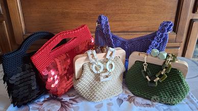 BORSE all'uncinetto artigianali.. fatte a mano