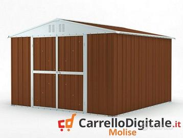 Box struttura lamiera Acciaio 327x307 legno scuro