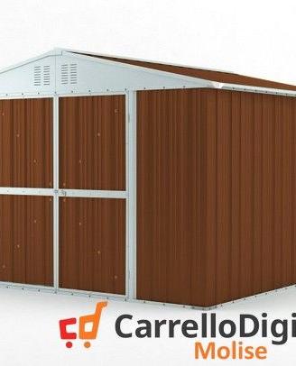 Box struttura lamiera Acciaio 327x307 legno scuro