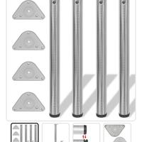 Gambe per tavolo nichel spazzolato