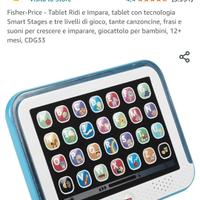 Primo tablet con suoni , numeri e si illumina 