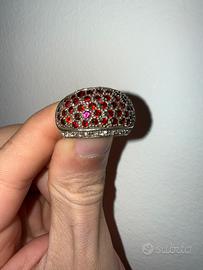 Anello argento 925 pietre preziose