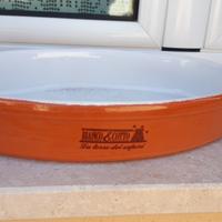 Pirofila in terracotta  smaltata 