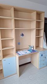 Libreria e scrivania cameretta