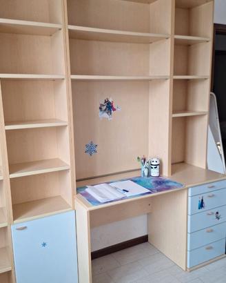 Libreria e scrivania cameretta