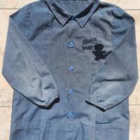 Grembiule asilo bimbo grigio-blu orsetto 3-4 anni