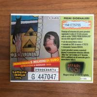 Biglietto lotteria italia ,usato ,serie G 447049