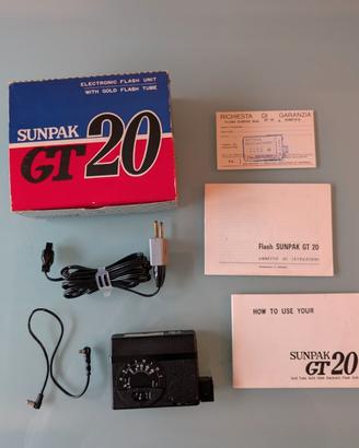 Flash Sunpak GT20 vintage - set completo