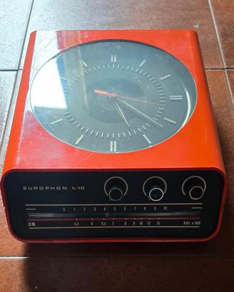 europhon h10 radio orologio space age