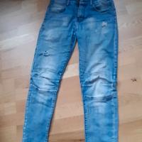 jeans chiari poco strappati taglia 44