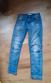 jeans chiari poco strappati taglia 44