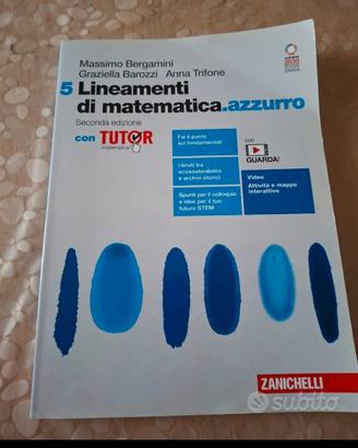 9788808709357 lineamenti di matematica azzurro 5
