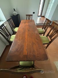 Tavolo Fratino a Ribalta con 6 sedie