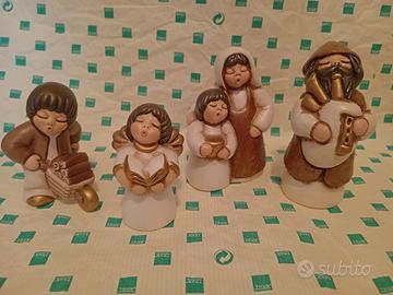 donna bimbo carriola libro zampognaro presepe Thun