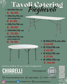 Tavoli catering