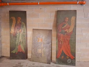 3 opere, dipinto ad olio su tela grandi dimensioni