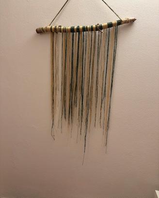 Decorazione parete artigianale verde e oro – 70 cm