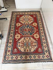 🧶 Tappeto Kazak antico in lana – 130 × 200 cm