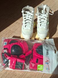 Pattini Quad Oxelo + Protezioni XS 35-36