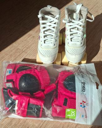 Pattini Quad Oxelo + Protezioni XS 35-36