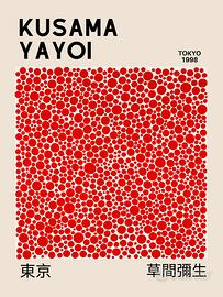 poster Yayoi Kusama Arredo formato A3 japan stile 