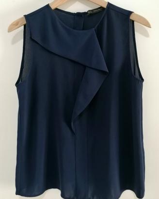 Canotta blu Zara Basic