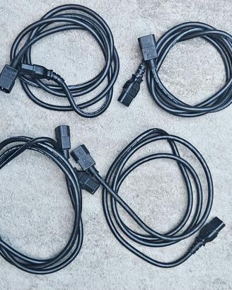 4 cavi alimentazione IEC C14-C13 1,9 m – 10A 250V