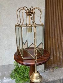 lampadario ottone vintage