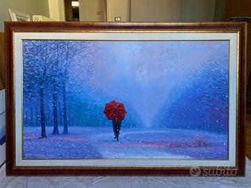 Quadro "bici nel bosco innevato" Sitzia