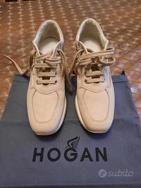 Scarpe bianche beige Hogan