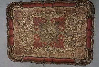 vassoio fiorentino vintage