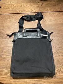 Borsa Piquadro pelle/tessuto nera